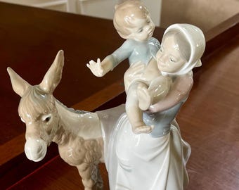 リヤドロ ロバ乗り 4843 磁器製 母子像 - Etsy 日本