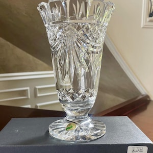 Waterford Crystal Penrose Vase Waterford Society 1995 Mint Condition In Original Box Made In Ireland