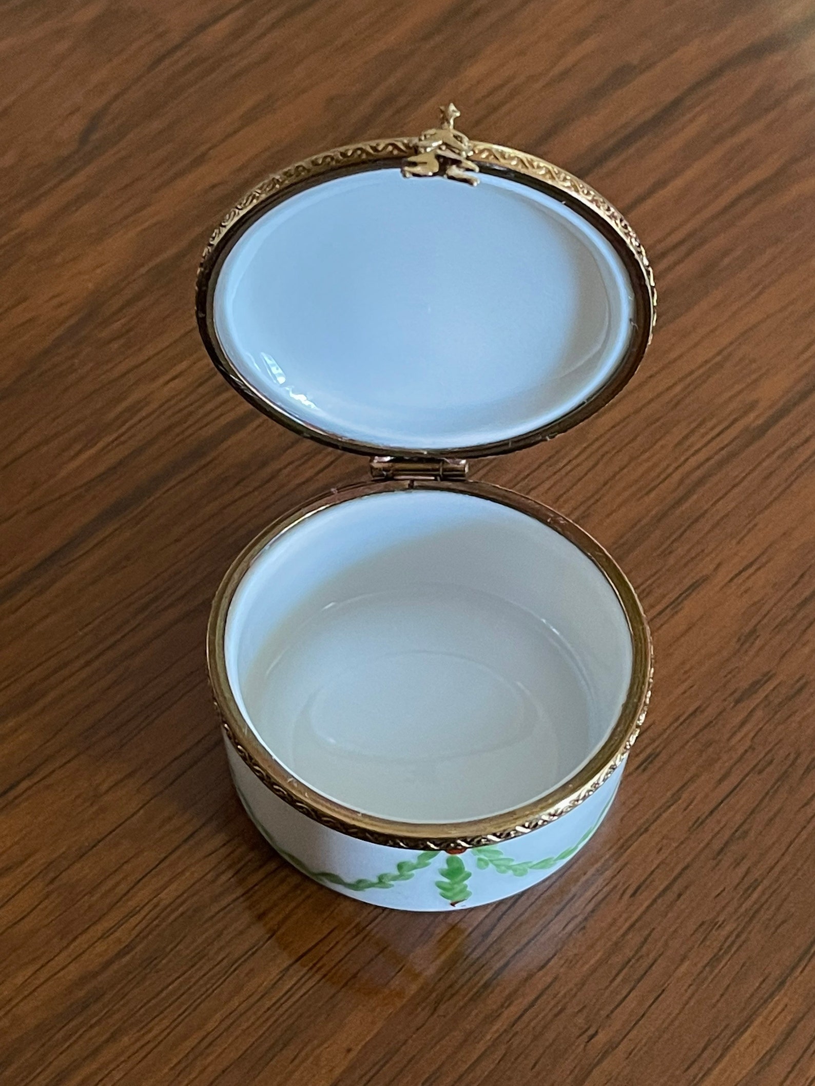 Limoges Porcelain Snowman Box Limoges Trinket Box Etsy