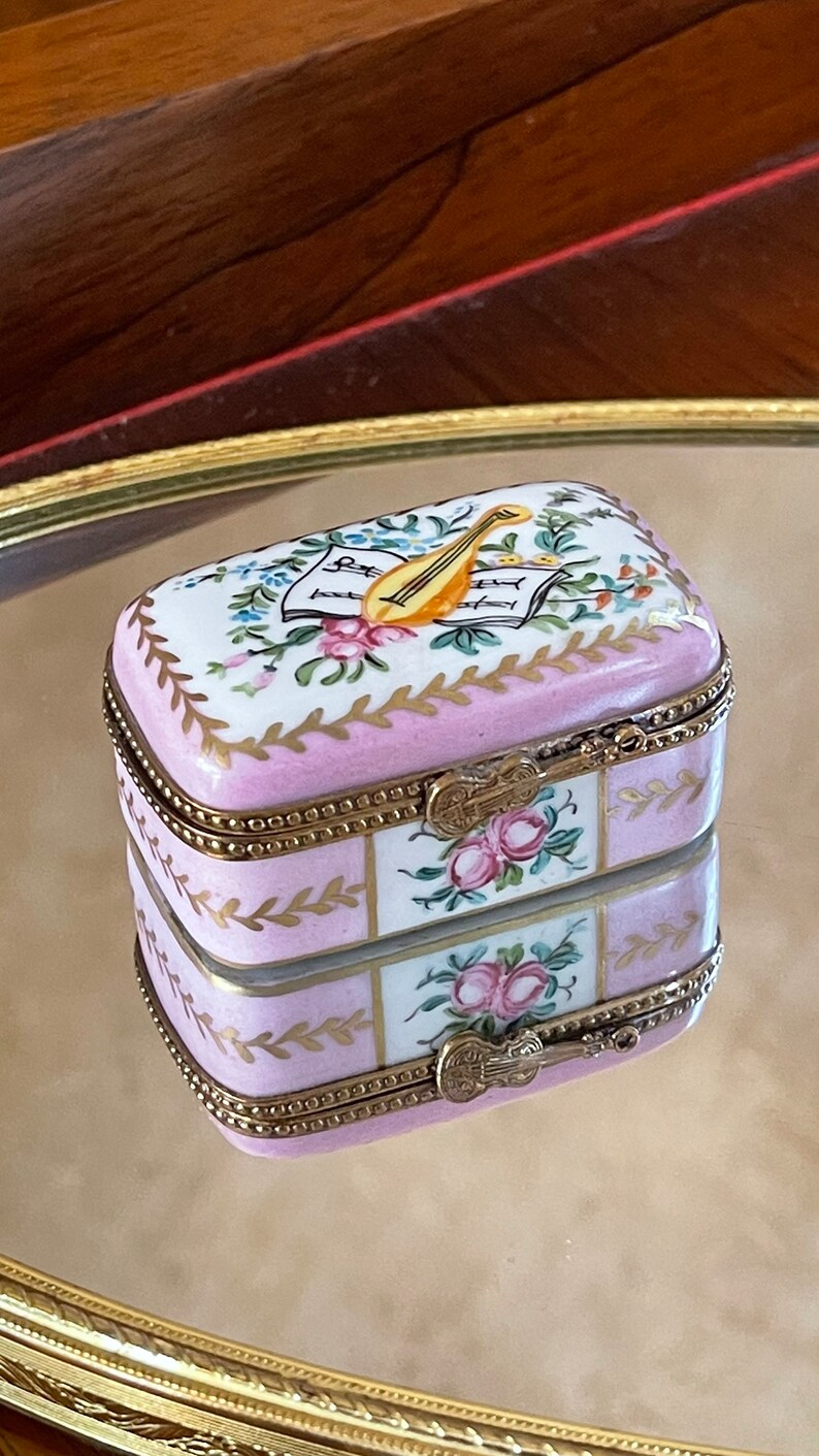 Limoges Hand Painted Porcelain Box Limoges Trinket Box Etsy