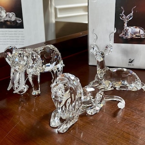 Swarovski Crystal “inspiration Africa” 3 Pc. Set in Original Boxes