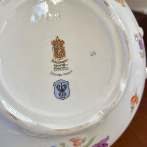 Schumann Bavaria Empress Dresden Flowers Round Covered Vegetable Bowl ...