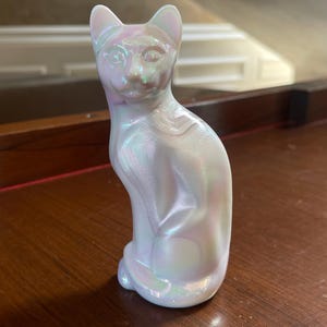 Fenton Glass 2004 Museumssammlung Katze; Briefbeschwerer; Vintage Fenton Glas Kätzchen