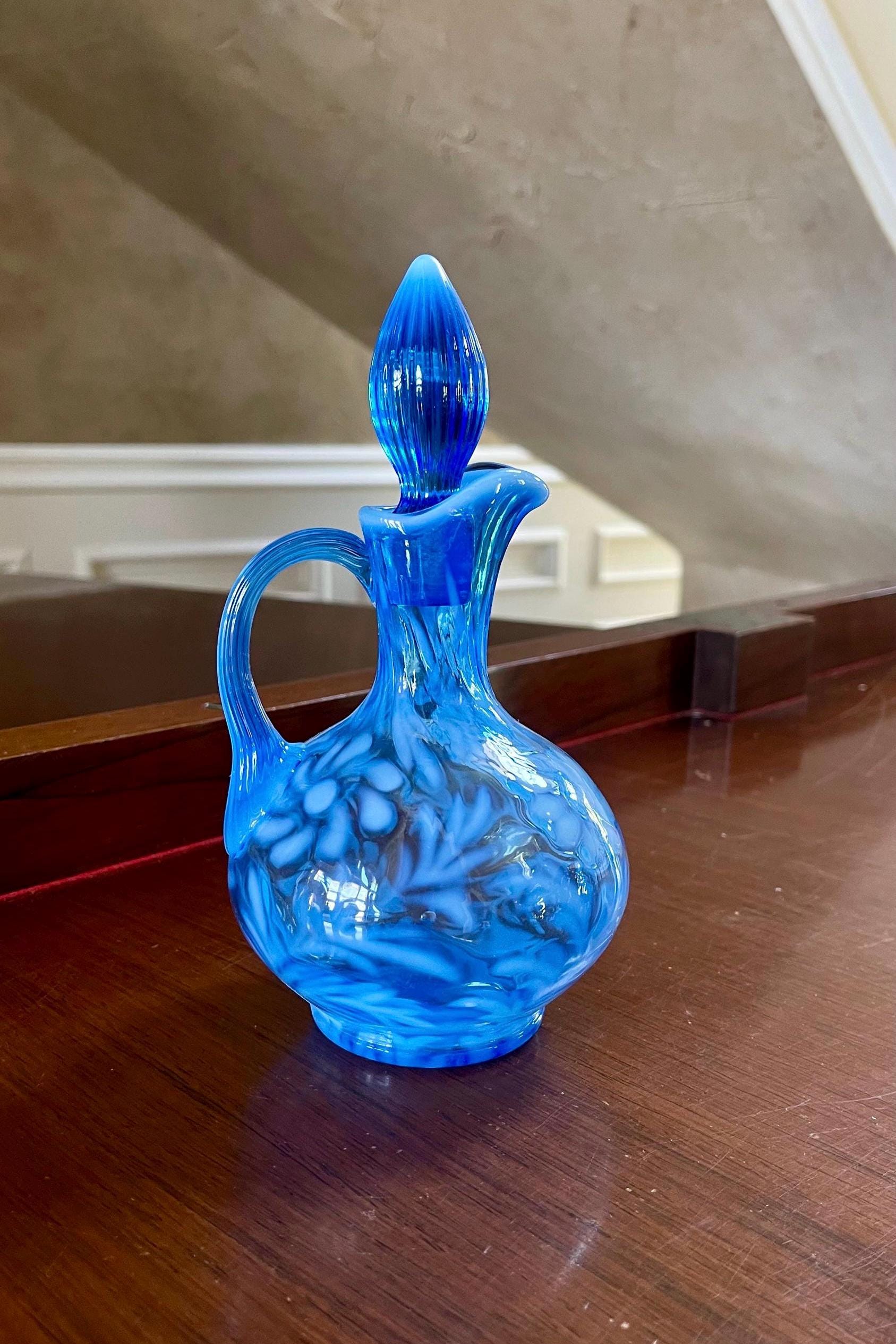 Fenton Glass Daisy and Fern Cruet - Etsy