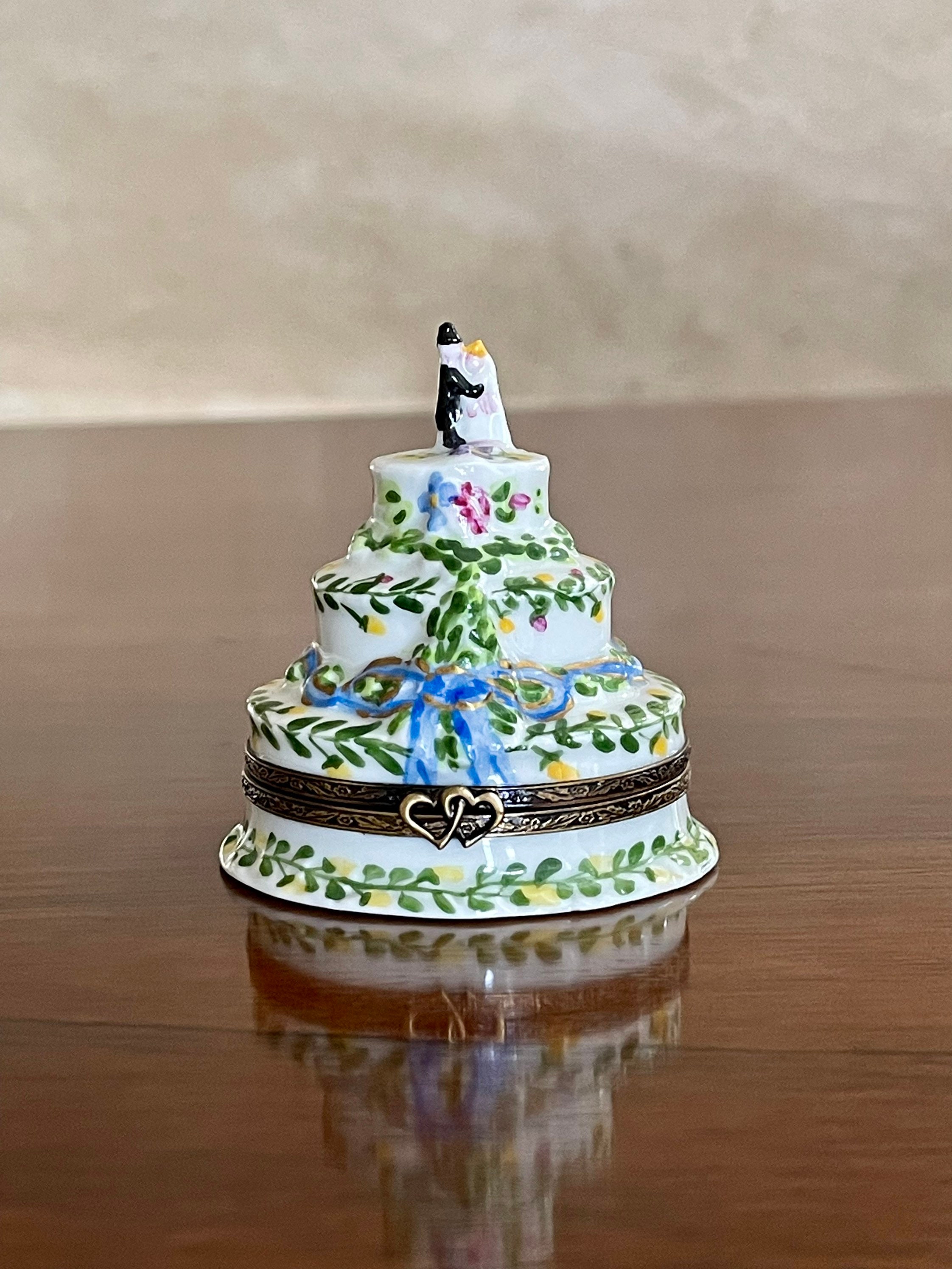Vintage Limoges Porcelain Wedding Cake Box Limoges Trinket Etsy