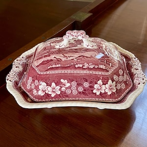 Spode Pink Tower Covered Vegetable Bowl Made in England