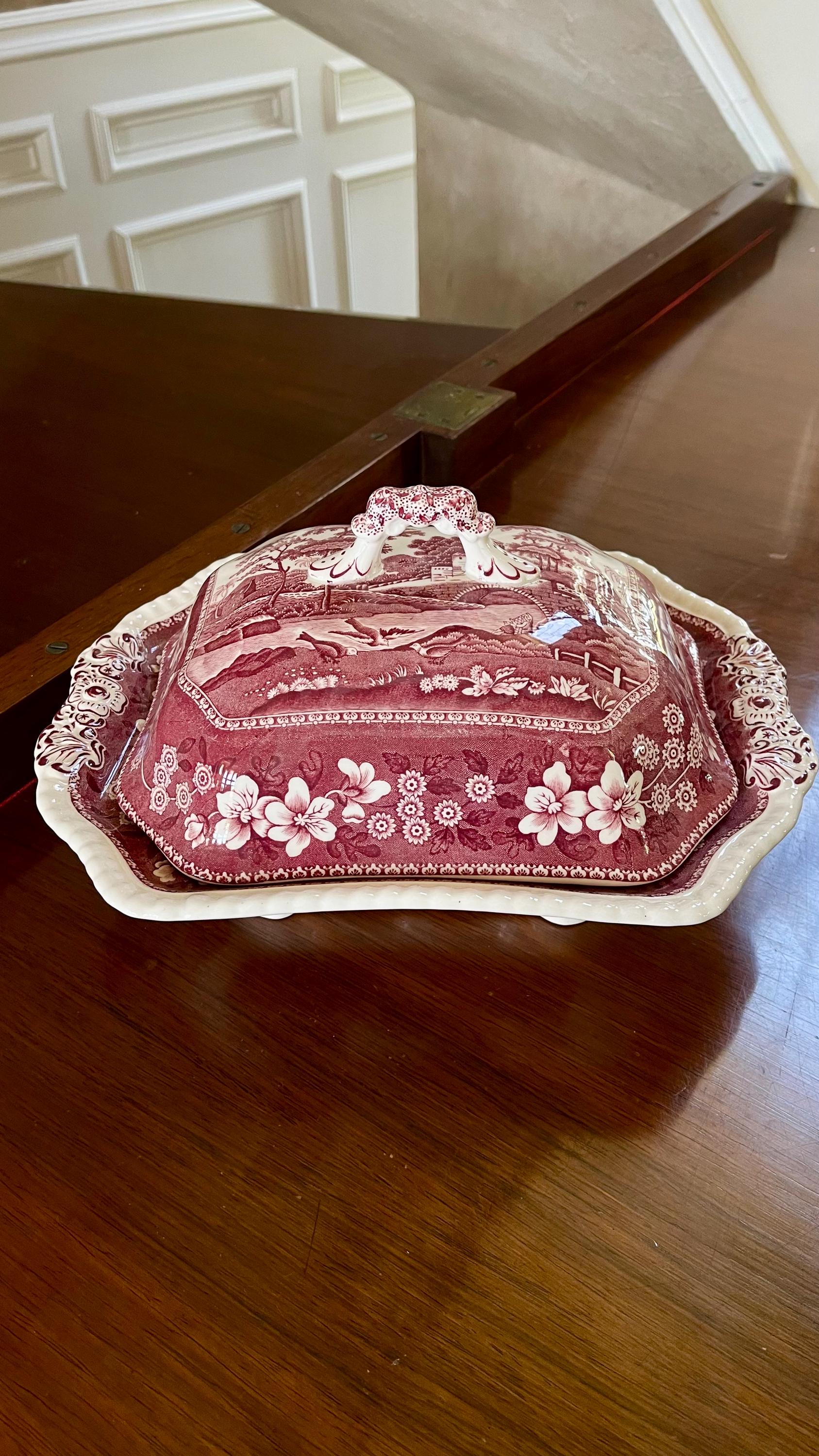 Spode Pink Tower Covered Vegetable Bowl Made in England - Etsy