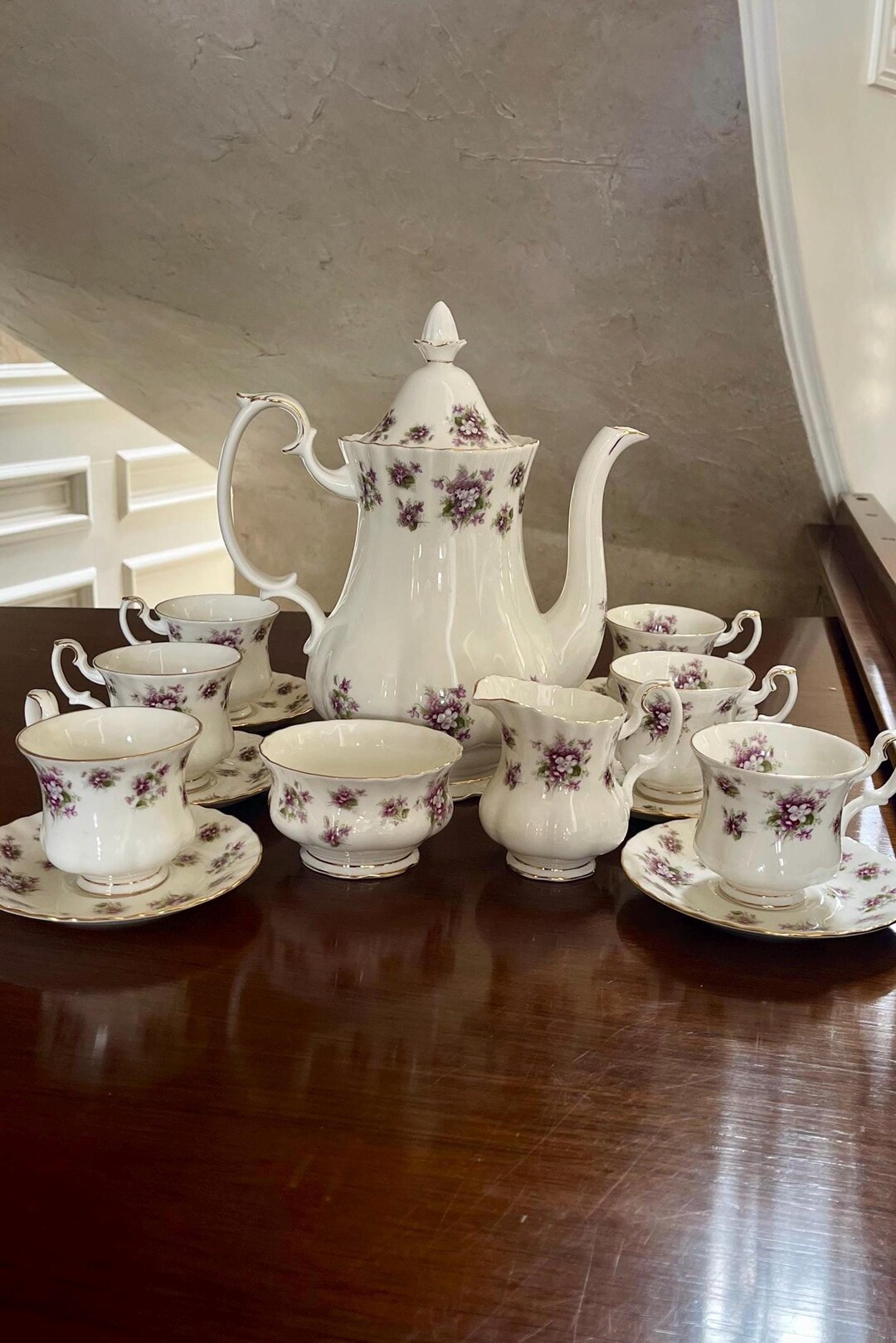 15 Piece Set Royal Albert Sweet Violets Coffee Set Etsy 15-piece-set-royal-albert-sweet-violets-coffee-set-etsy