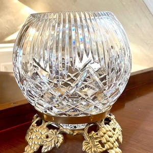 Large Cut Crystal Rose Bowl - Etsy Large Cut Crystal Rose Bowl - Etsy