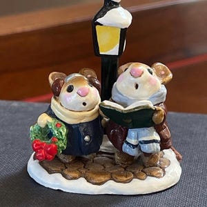 置物 Wee forest Folk Lighting the way Wee Forest Folk M-262 Lighting the Way, Vintage Miniature