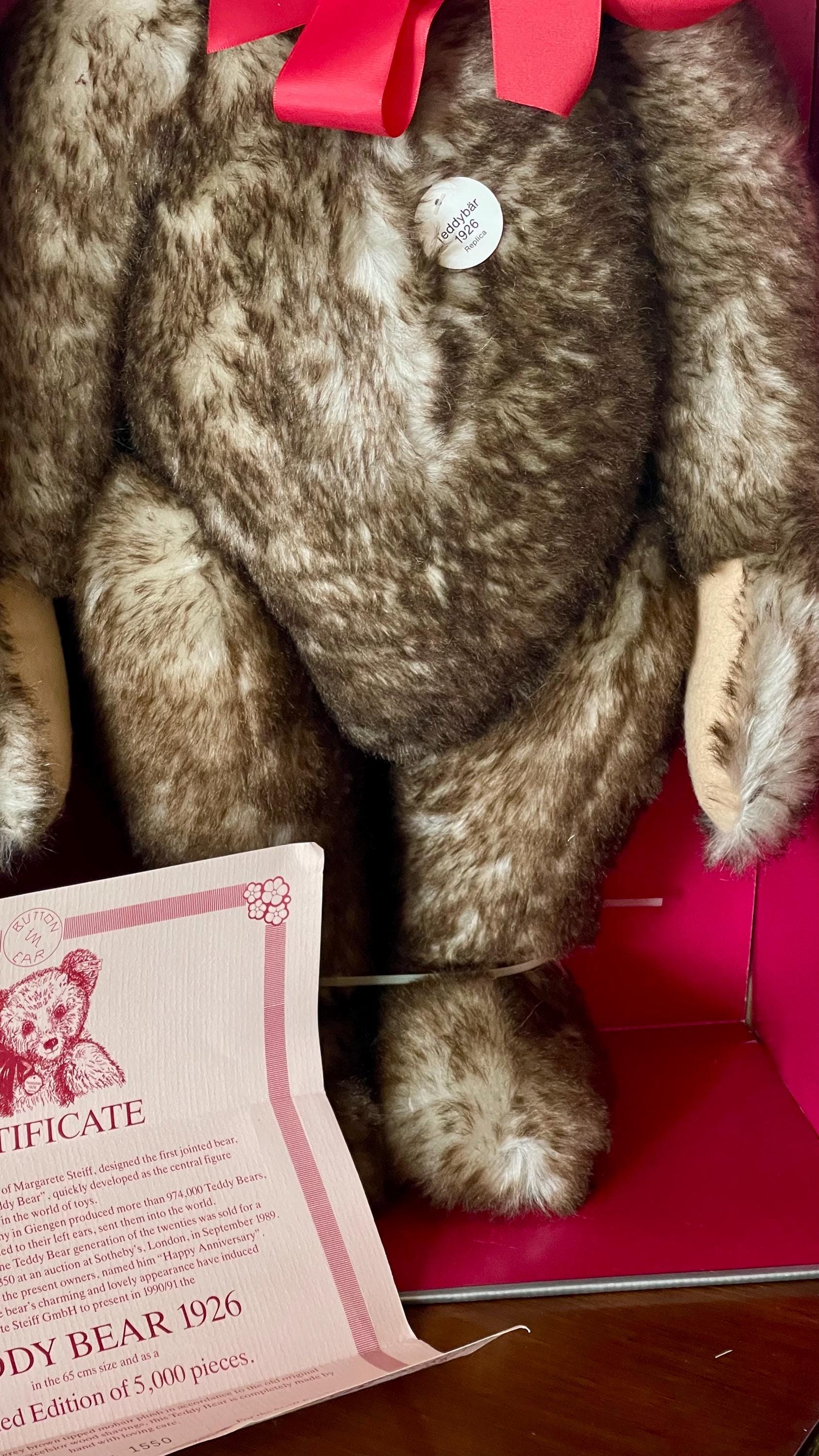 Steiff 65cm “happy Anniversary” Teddy Bear 1926 Replica; Fully
