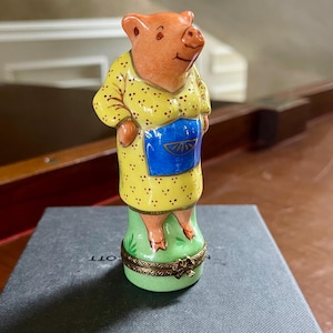 Limoges Pig Trinket Box ; Limoges Trinket Box; Collectible Limoges; Limoges France