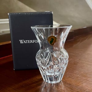 Waterford Crystal 4.5” Priscilla Bud Vase New In Box; Waterford Flower Vase