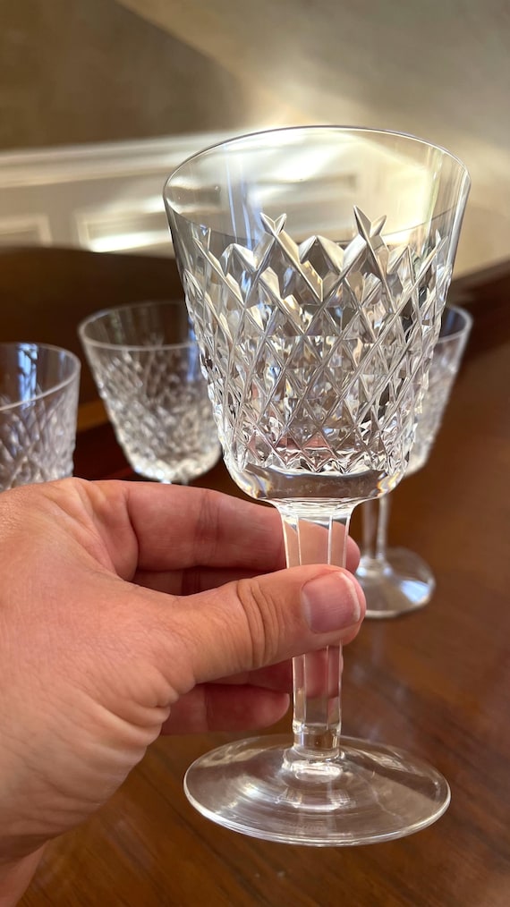 Set de 4 verres gobelets whisky bulle fermée scandinave en cristal 1970