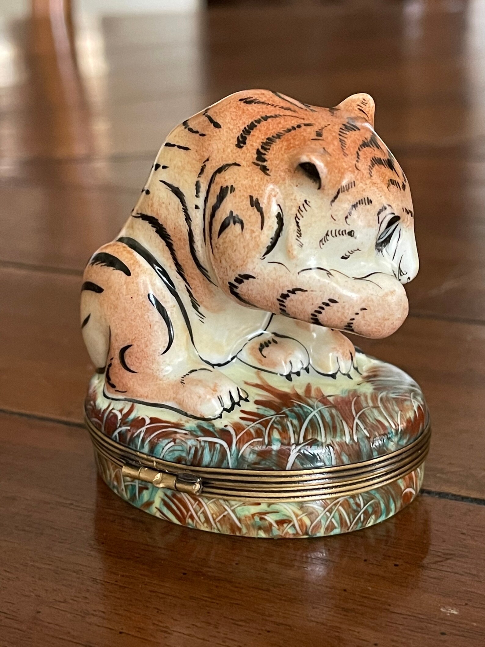 Limoges Rochard Tiger Box Limoges Trinket Box Collectible Etsy