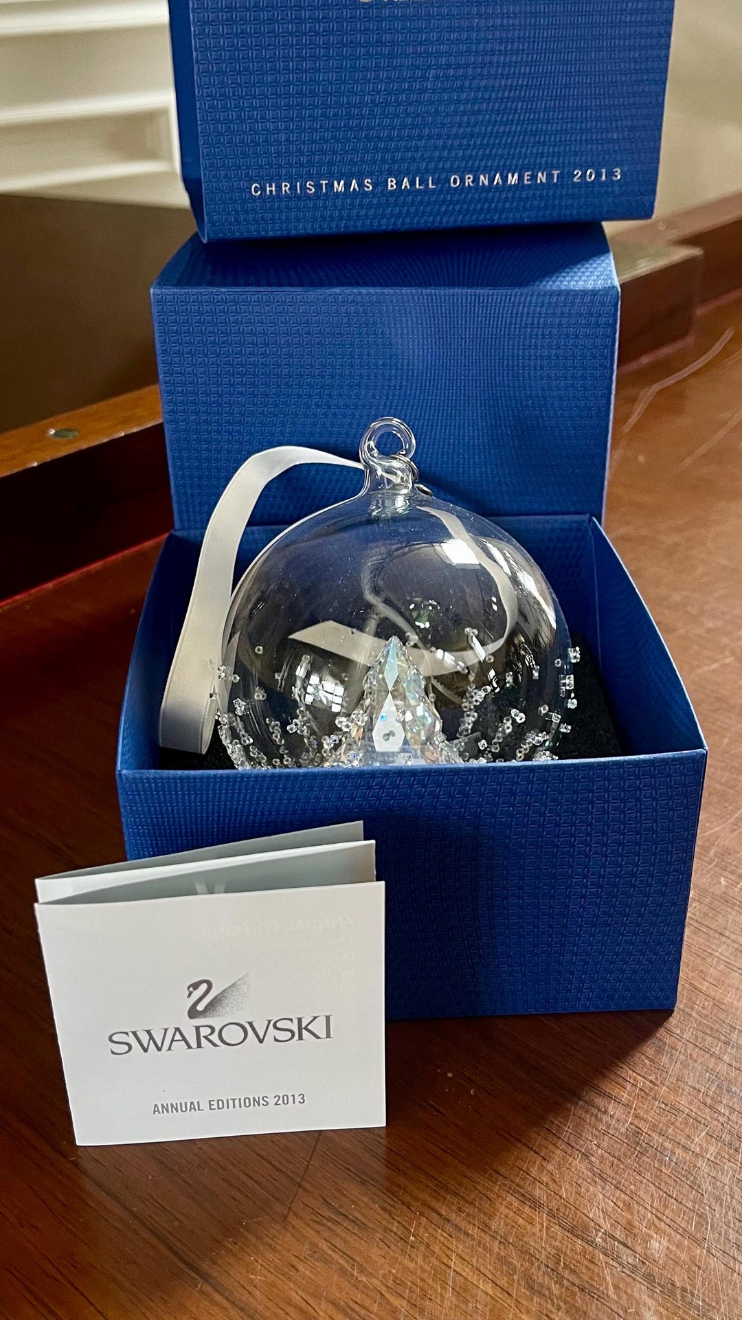 Swarovski Christmas Ball Ornament 2013 New in Box; Swarovski