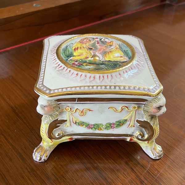 Vintage 1941 Capodimonte Jewelry Box Made in Italy