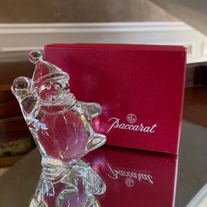 Baccarat Crystal Snowman Paperweight or Figurine
