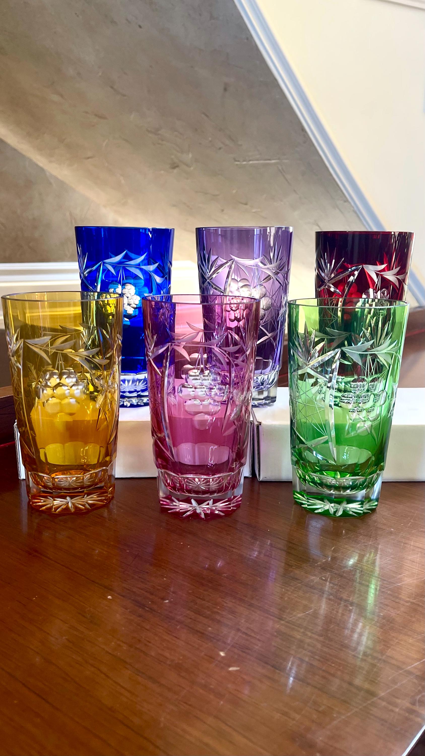Bohemian colored crystal glass - Etsy 日本