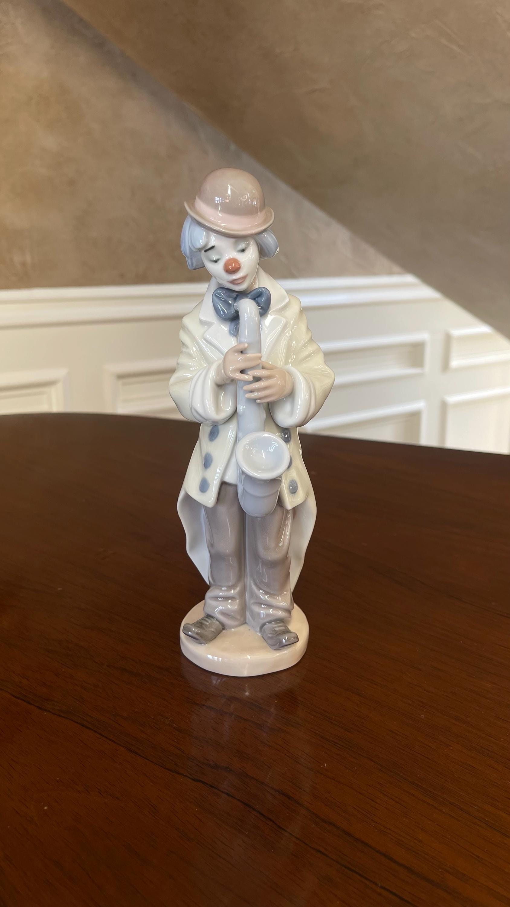 LLADRO Figurine Clown mélancolique Sculpture en céramique émaillée ESPAGNE