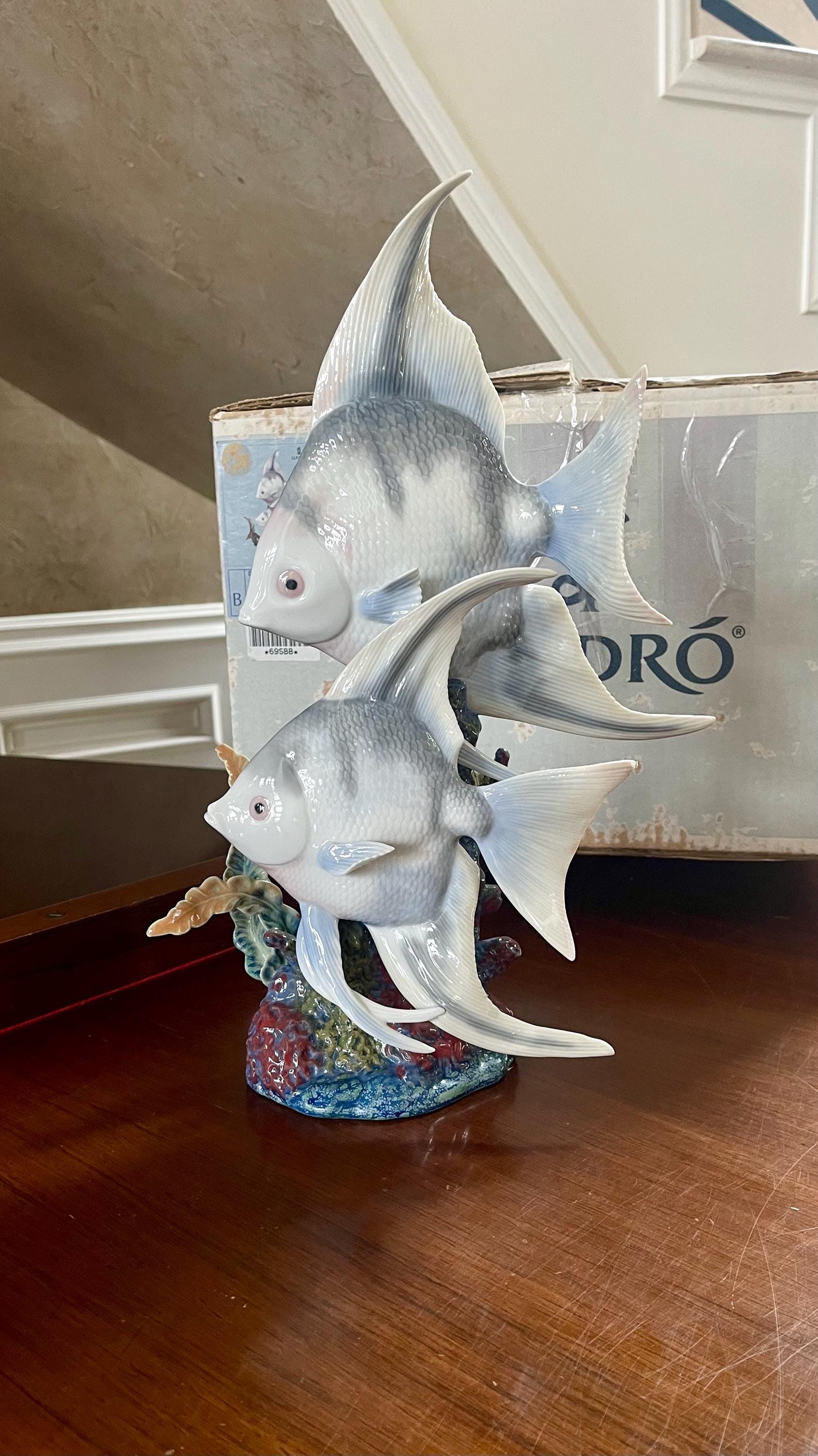 Lladro Signed “underwater Explorers” Tropical Fish 6742 in Mint