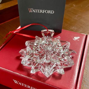 Waterford Crystal Snowflake Friends Christmas Tree Ornament New in Box