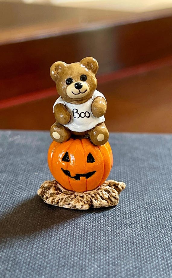 Wee Forest Folk Halloween Boo Bear Donna Petersen T-3 - Etsy Israel