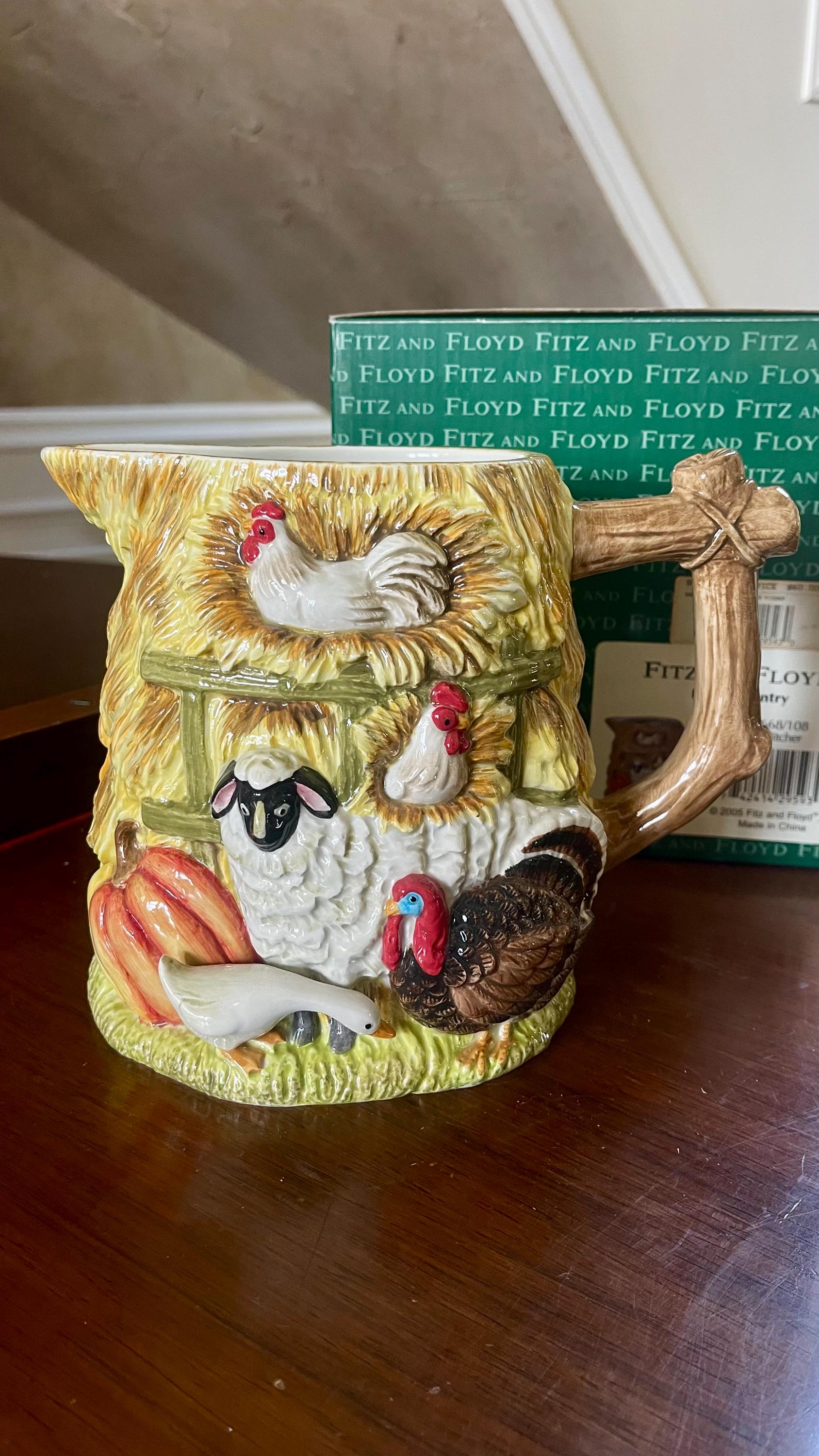 Fitz & Floyd Pitcher - Etsy