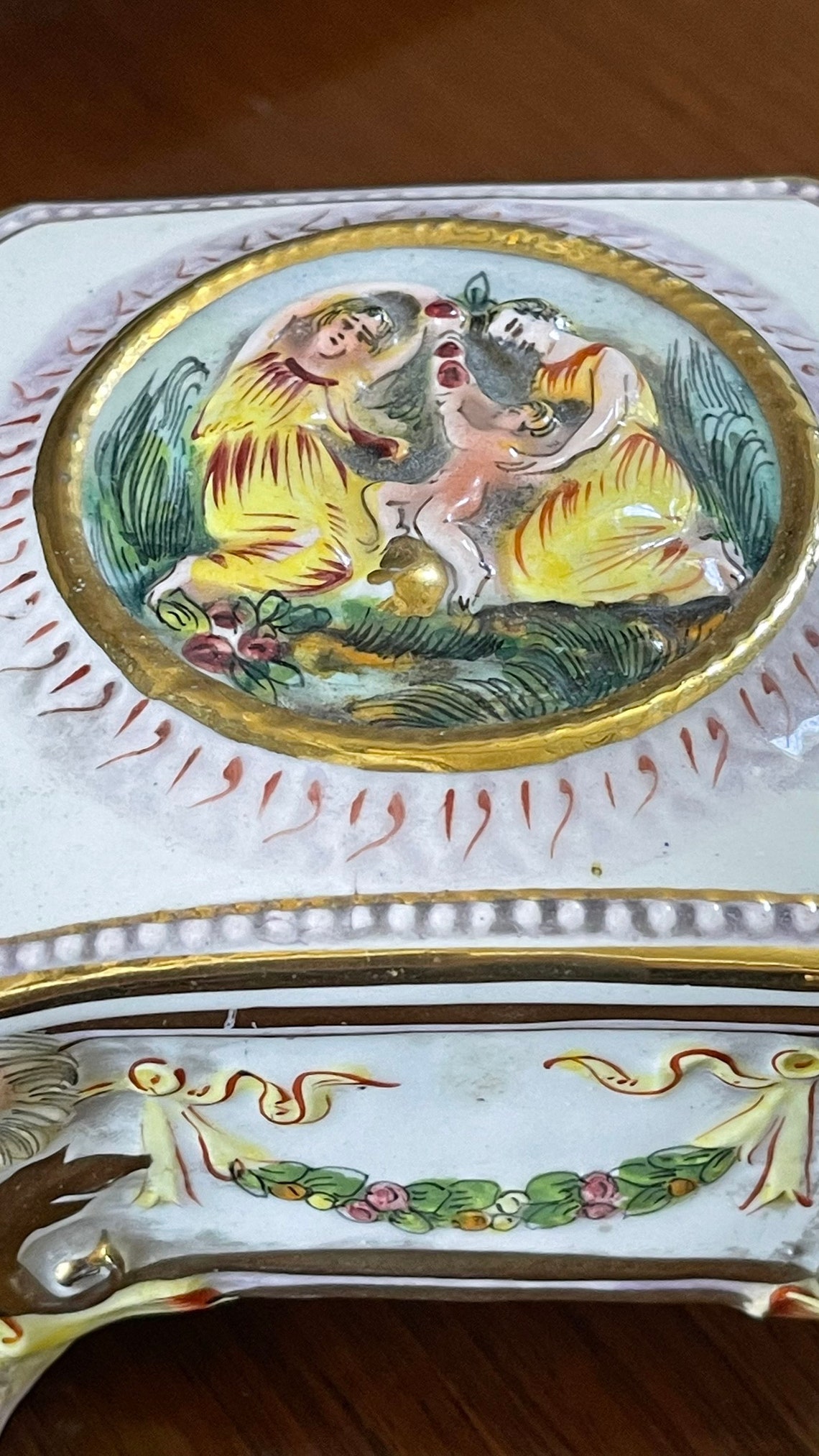 Vintage 1941 Capodimonte Jewelry Box Made in Italy Etsy