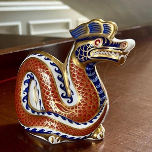 Royal Crown Derby Paperweight Dragon - Etsy