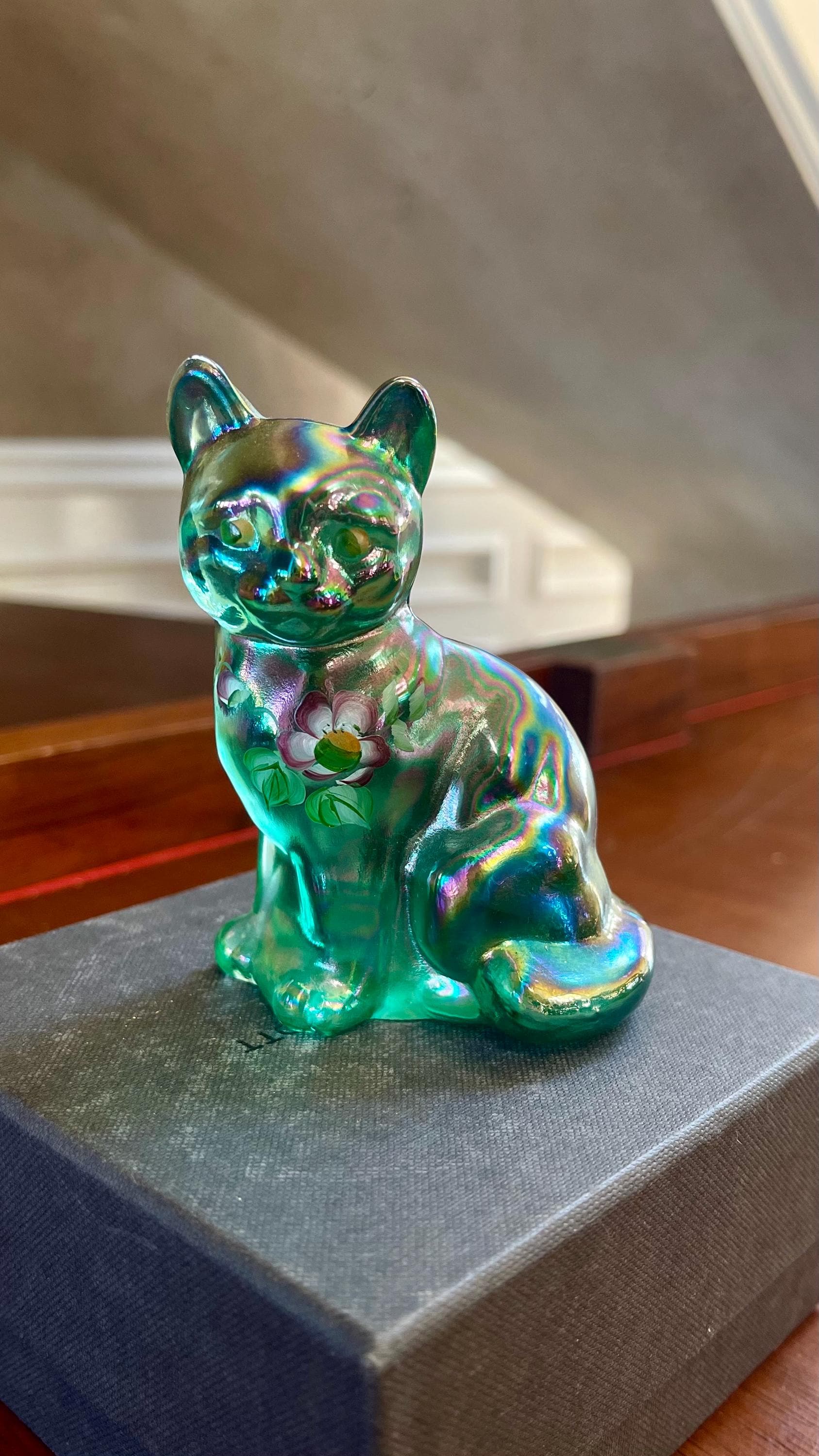 Carnival Glass Cat - Etsy
