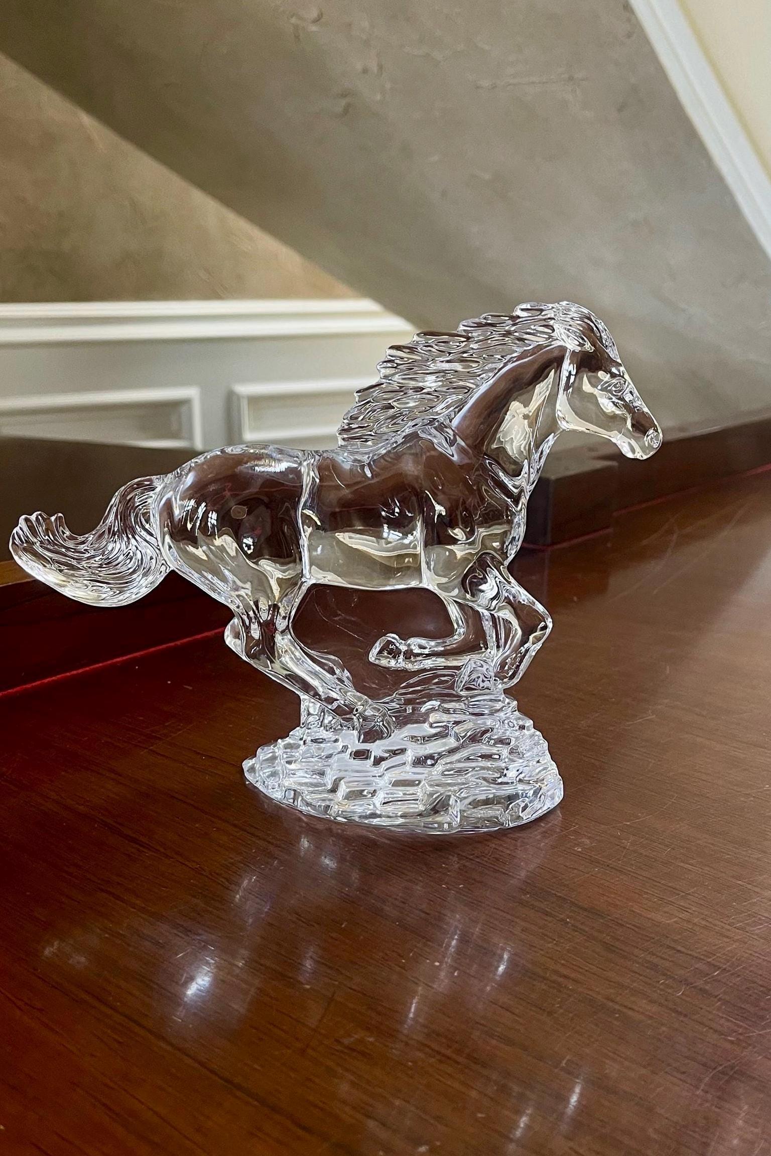 Waterford Crystal Running Horse Figurine; Waterford Horse