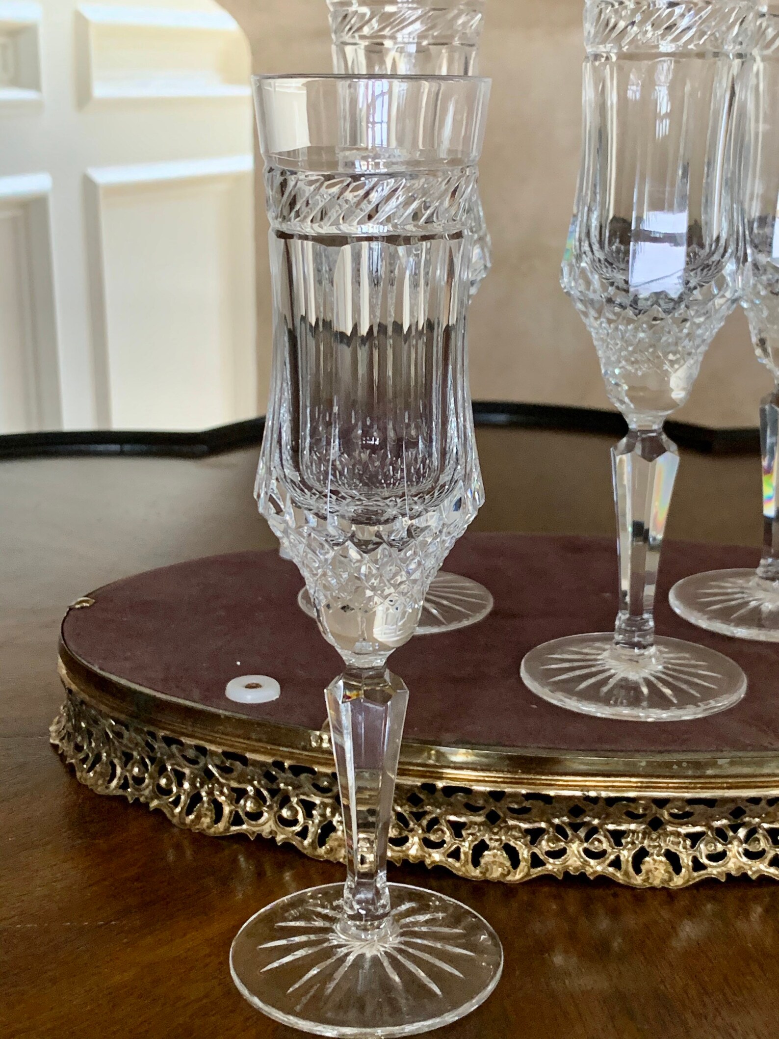 Killarney by Galway Crystal 8 Fluted Champagne Glass Priced Etsy