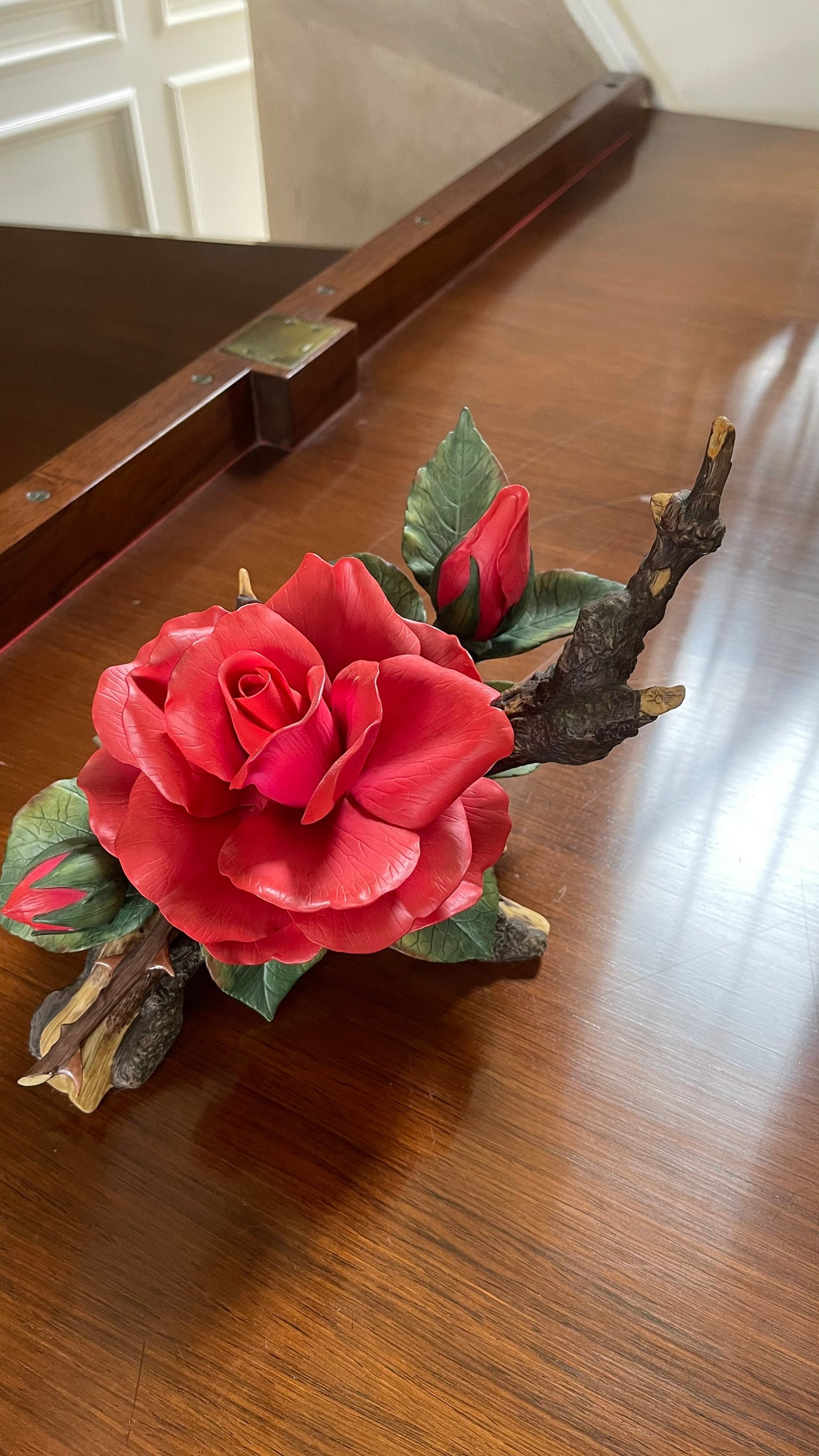 Large 10” Wide Franklin Mint 1987 the American Glory Rose on