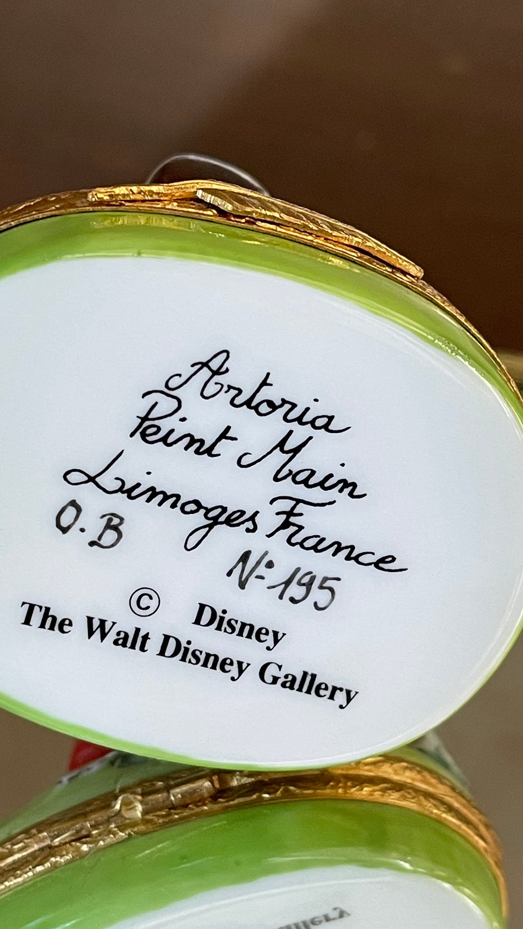 Limited Edition Disney Pinocchio Limoges Box; Artoria; Limoges