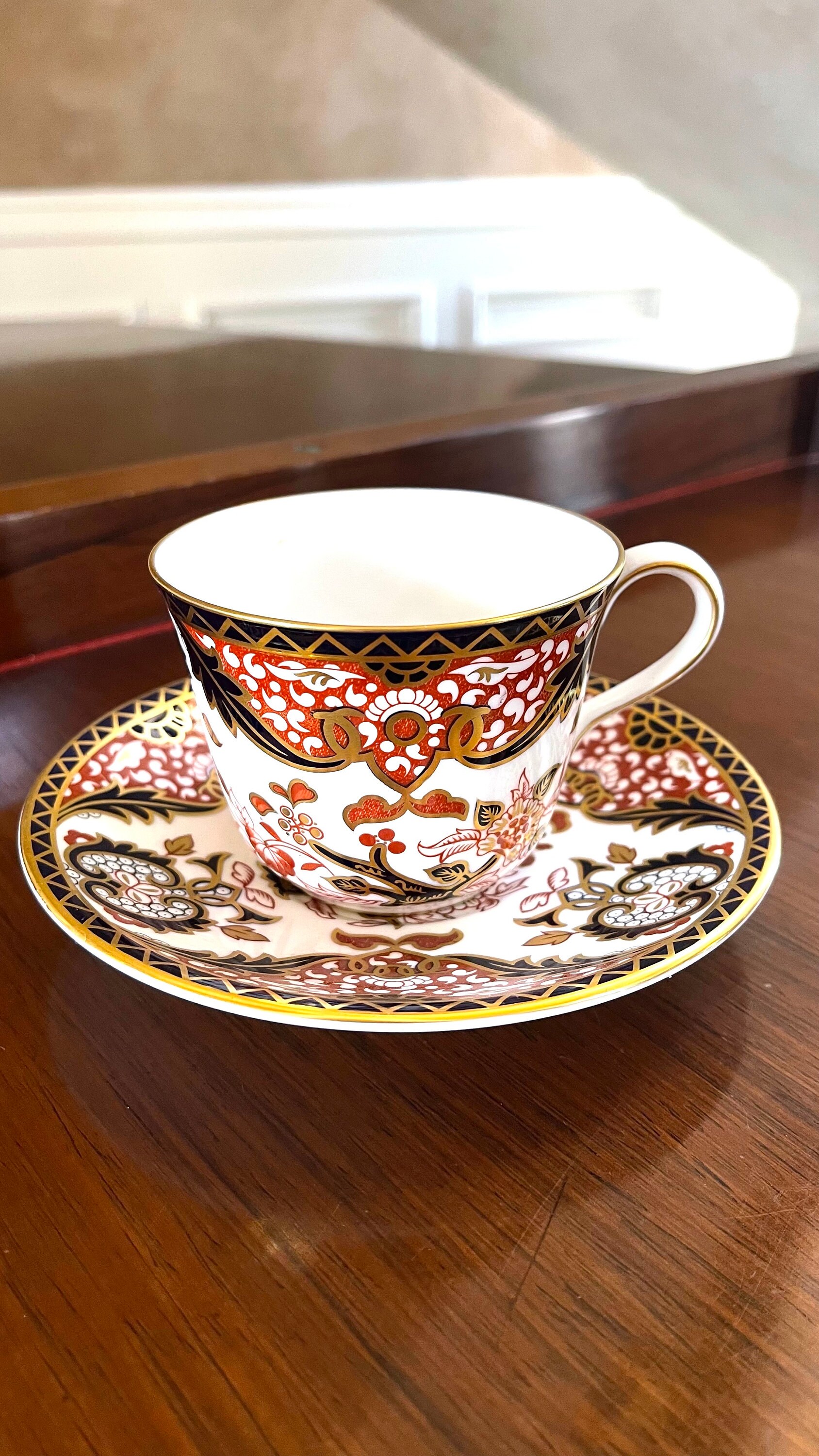 食器  crown derby Royal Crown Derby Kings Pattern Fine English Bone China Flat Cup