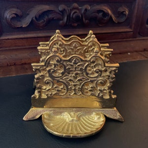 Brass Letter Rack; Letter Holder; Desk Accessorie
