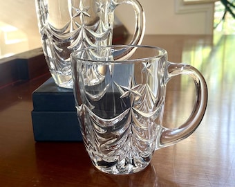 Set of 2 Marquis Waterford Crystal 10 Ounce Christmas Mugs