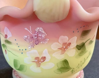 フェントン ウラン ビルマガラス ハンドペイント ミニサイズ