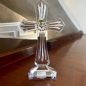 Waterford crystal standing cross - Etsy España