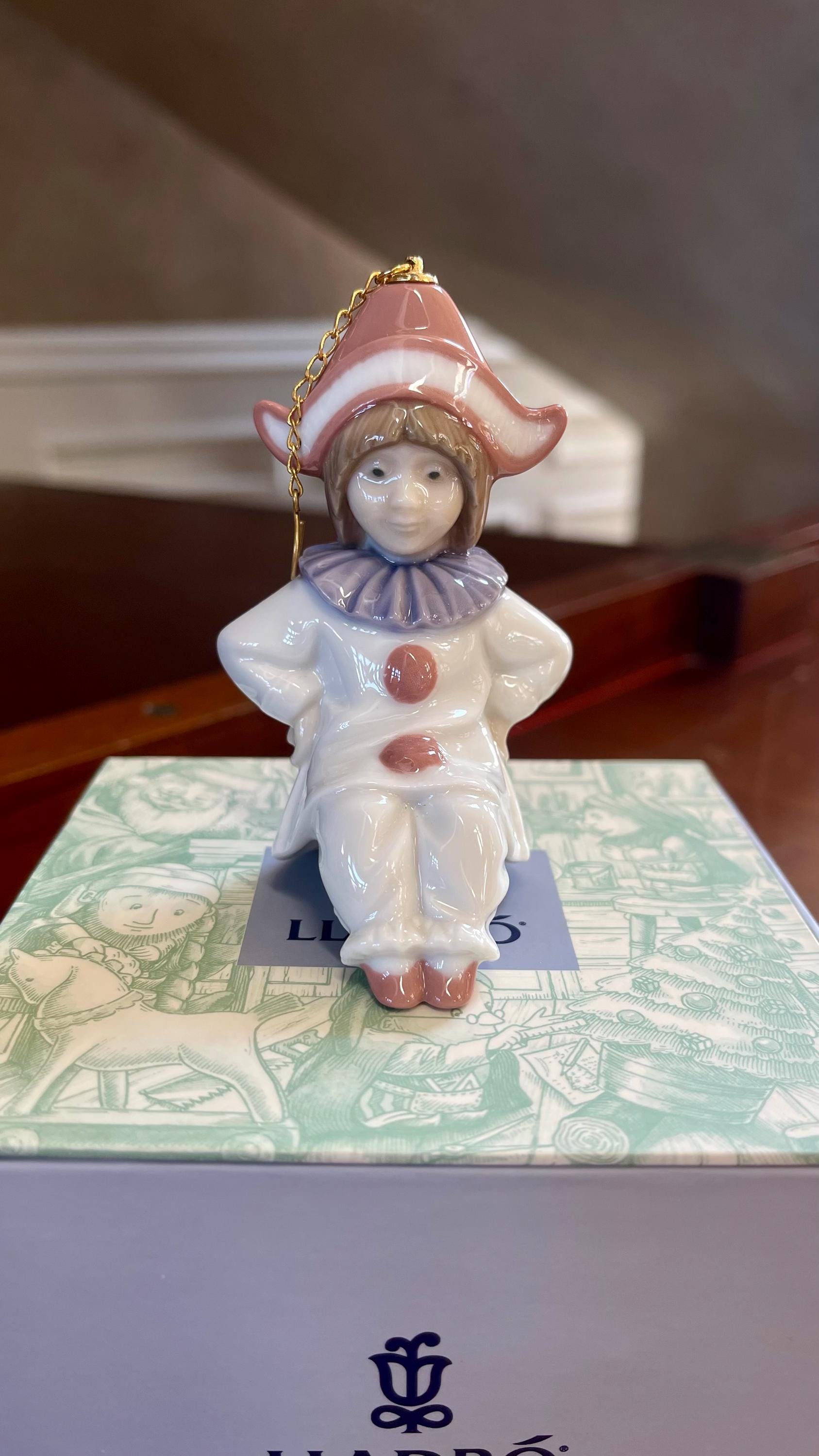 Lladro 6386 Little Harlequin Christmas Ornament in Box From