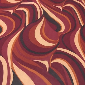 NEW 100% Pure Silk Chiffon Swirl Stripe Print Fabric