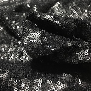 NIEUW Haute Black Pailletten Tulle Lace Stof