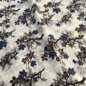 NEW Haute 100% Viscose Floral Leaf Print Fabric
