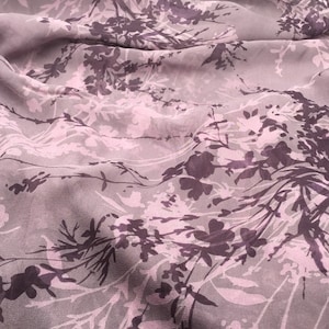 NEW 100% Pure Silk Multicoloured Chiffon Floral Print Fabric