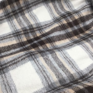 NEW Italian Check Soft Wool Fabric Soft Cashmere Touch