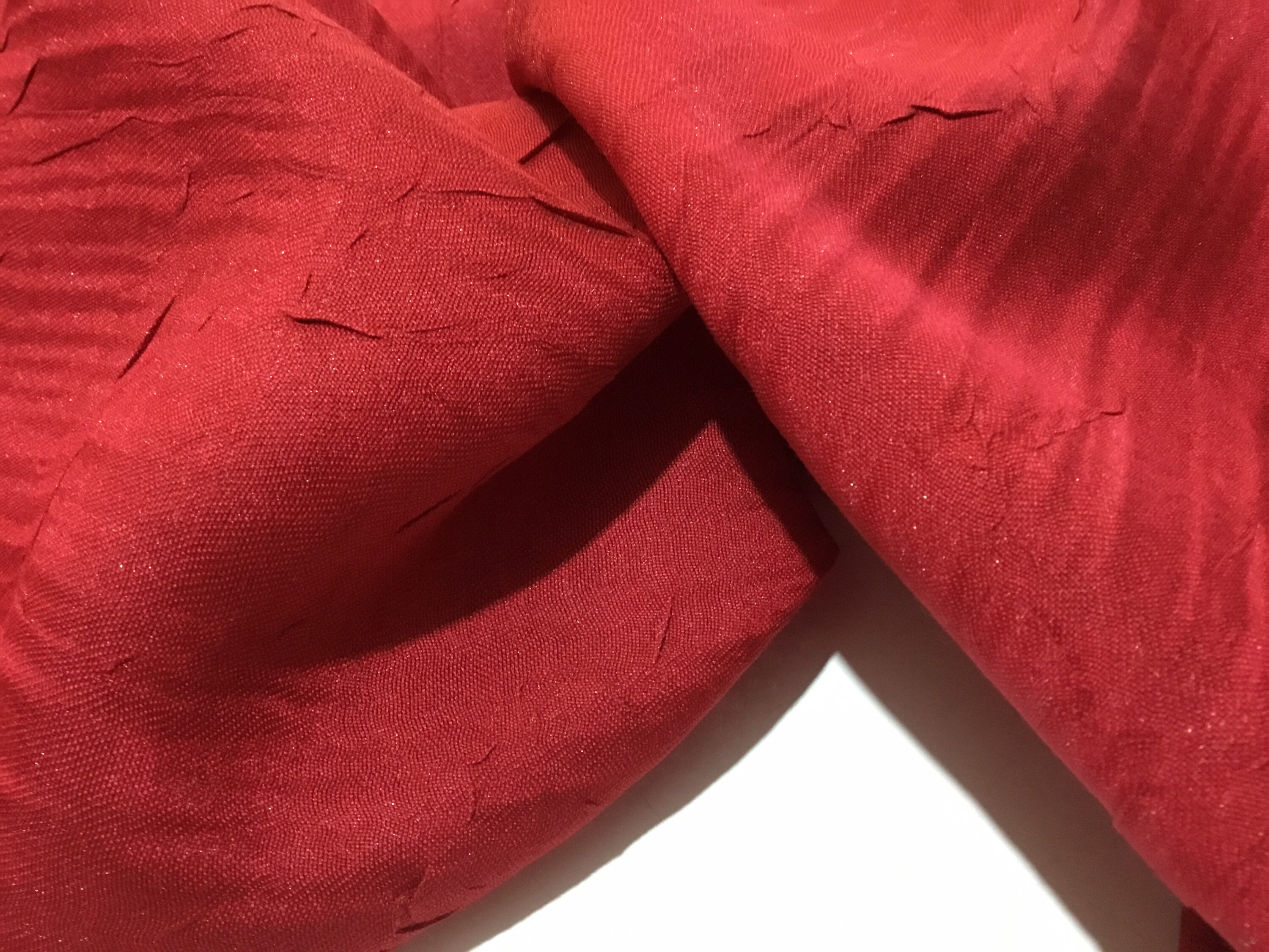 NEW Haute Italian Red Crushed Linen Viscose Fabric Etsy
