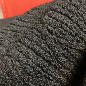 NEW High Class jet black jacquard stretch jersey wool fabric