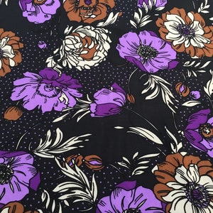 NEW Haute 100% Viscose Floral Print Fabric