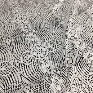 NEW Haute Ivory Geometric Floral Lace Fabric